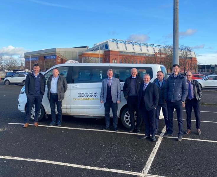 Group minibus at Ibrox