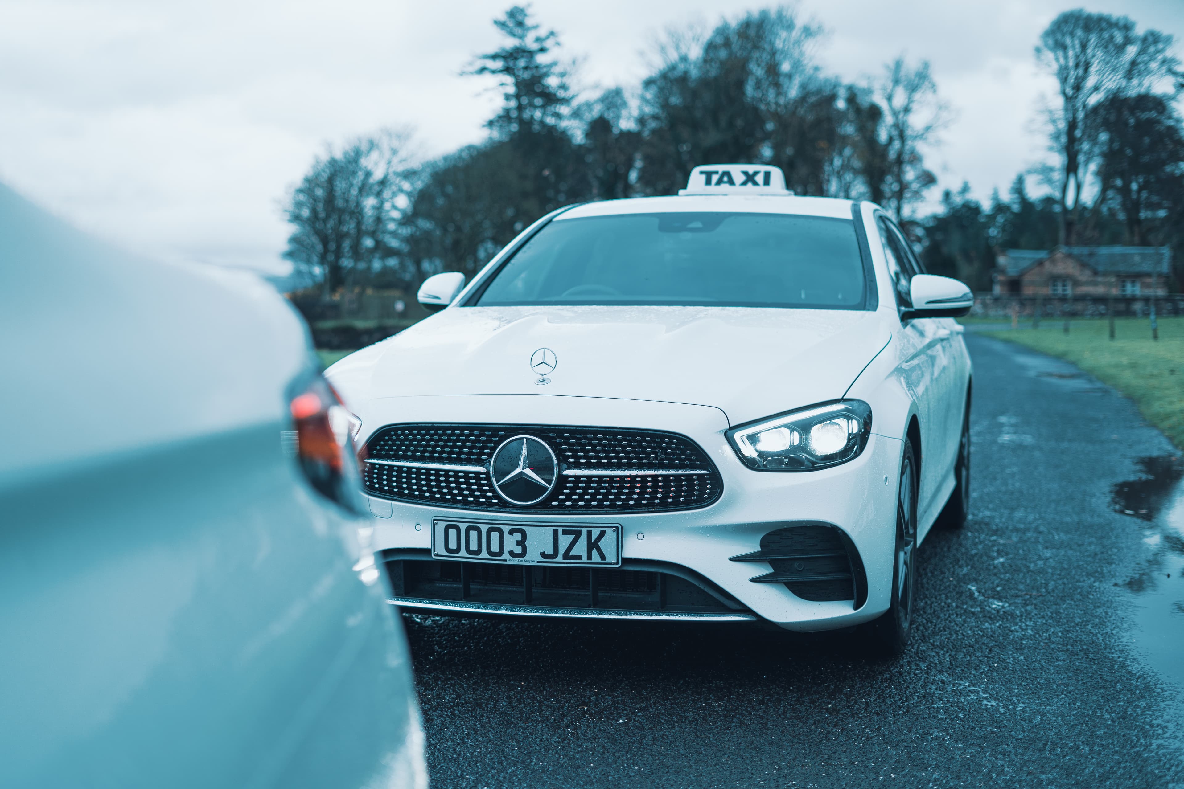 Mercedes on the road